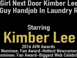 Mademoiselle Next Door Kimber Lee Gives chap Handjob in Laundry | xHamster