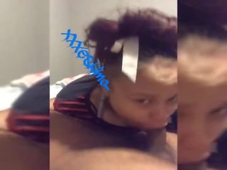 Ebony on Phone to Babyfather Whilst Sucking Dick: xxx video 5c