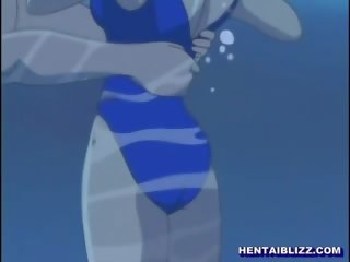 水着 エロアニメ bigboobs クソ wetpussy と 嚥下 精液