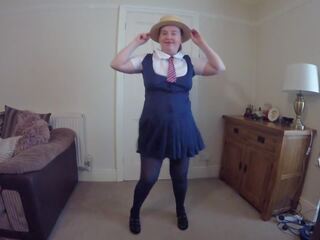 Step Mom Wearing young female Uniform with Stockings & Suspenders | xHamster