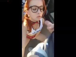 Sexy Nerdy Redhead Takes Load of Cum on Her Tongue: dirty clip 5d | xHamster