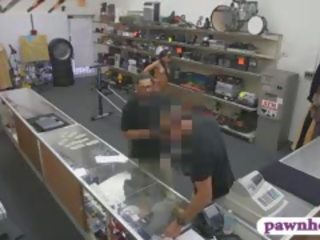 Masculine jatty pounded at the pawnshop