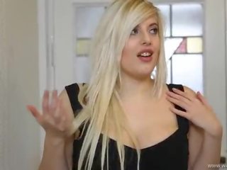 Ellie rogen mollig englisch schnecke im ein heiß eng kleid - blond erwachsene video klammer