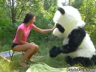 Xxx in the woods nearly a huge toy panda