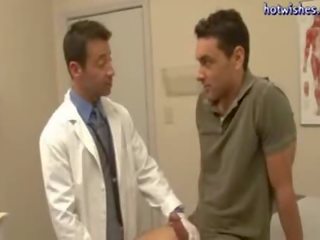 Gay Dr. doing blowjob and taking a shaft